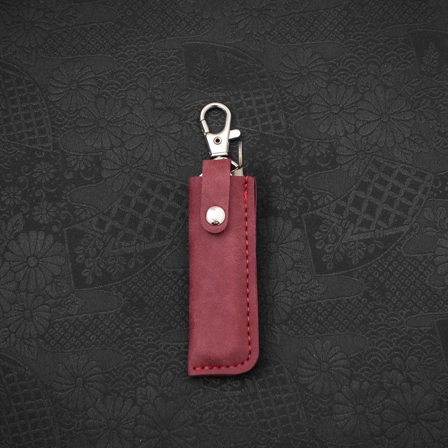 Higonokami Aogami 55mm With Red Leather Pouch