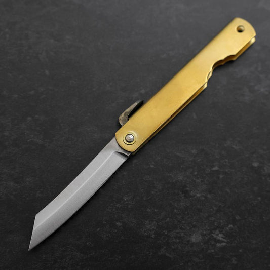 Higonokami Aogami 90mm Brass