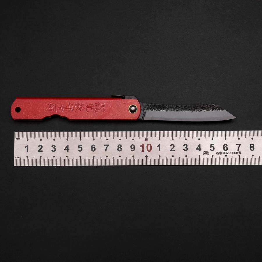 Higonokami Aogami Clad Tsuchime 100mm with Red Sheath