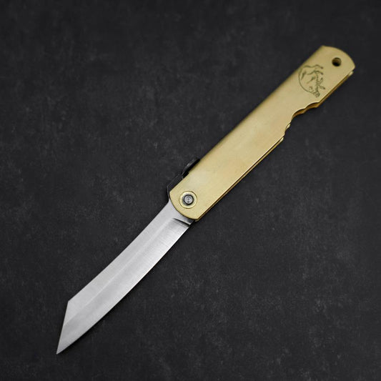 Higonokami Aogami Eto Inoshishi 80mm Brass