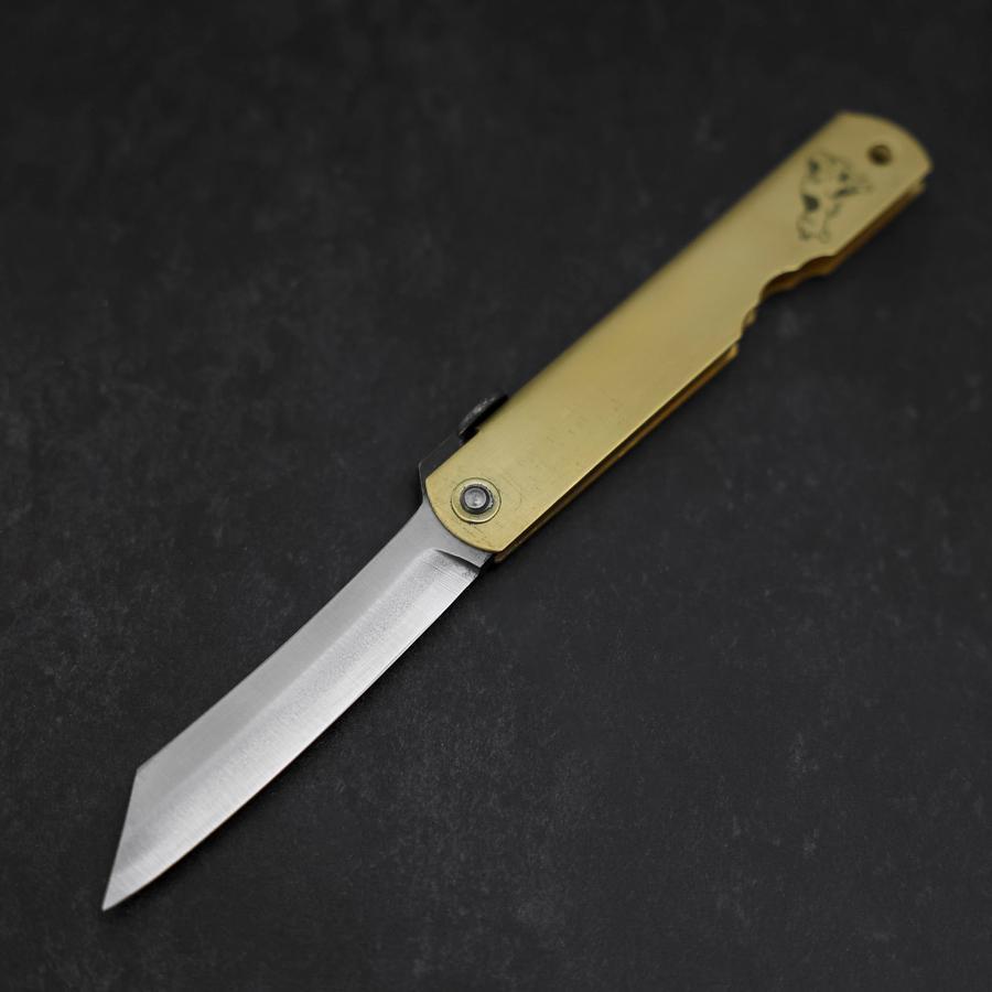 Higonokami Aogami Eto Inu 80mm Brass
