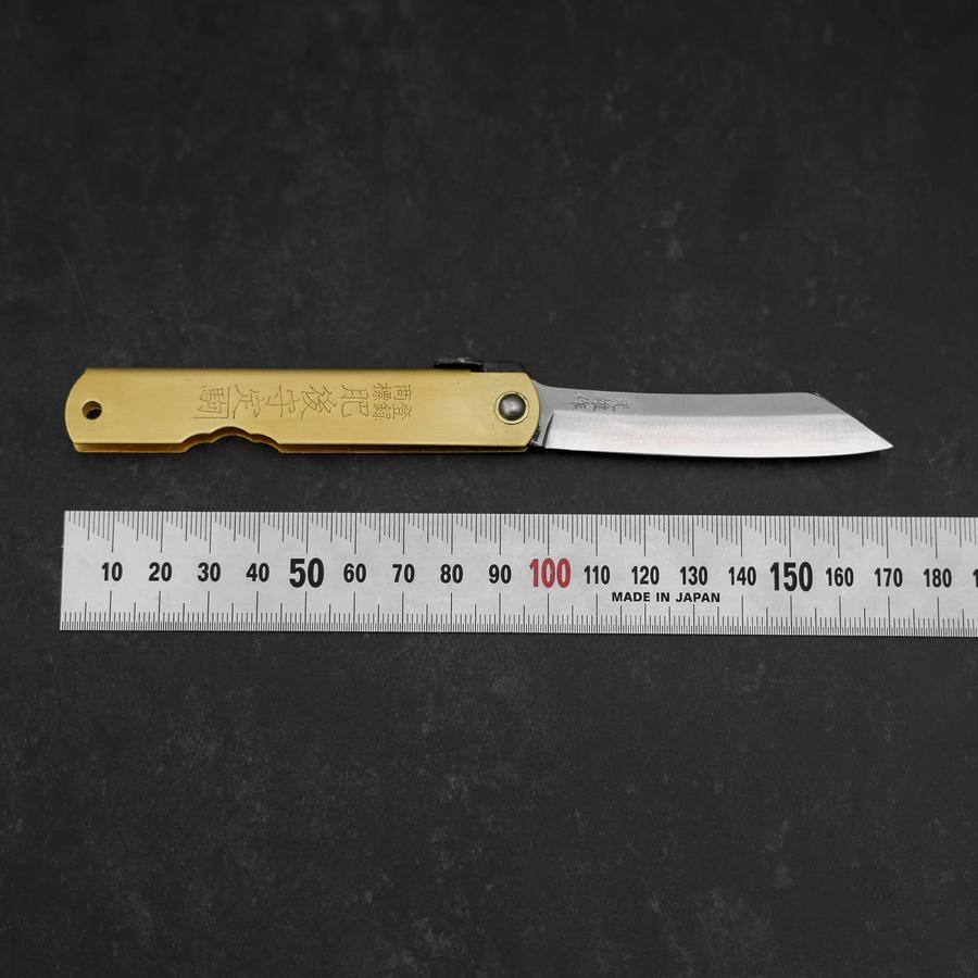 Higonokami Aogami Eto Tori 80mm Brass