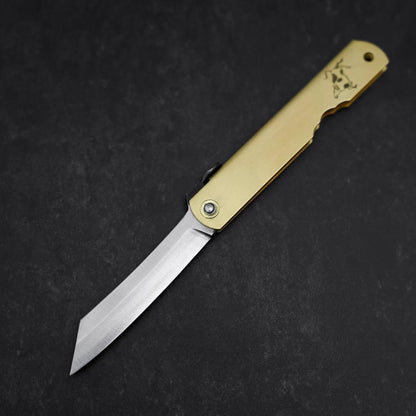 Higonokami Aogami Eto Ushi 80mm Brass