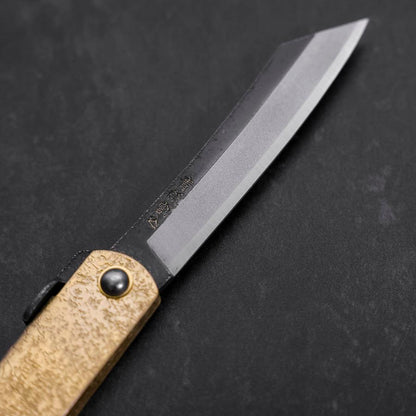Higonokami Aogami Kurouchi 100mm Gold Bright