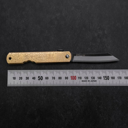 Higonokami Aogami Kurouchi 100mm Gold Bright