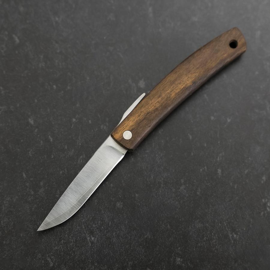 Higonokami VG-10 Black Persimmon Outdoor Knives 60mm with Leather Sheath