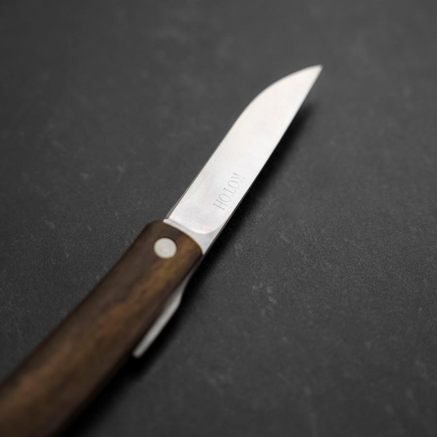 Higonokami VG-10 Black Persimmon Outdoor Knives 60mm with Leather Sheath