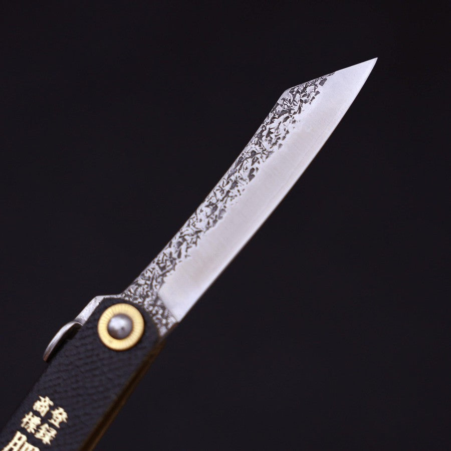 Higonokami VG-10 Tsuchime Black Leather 100mm