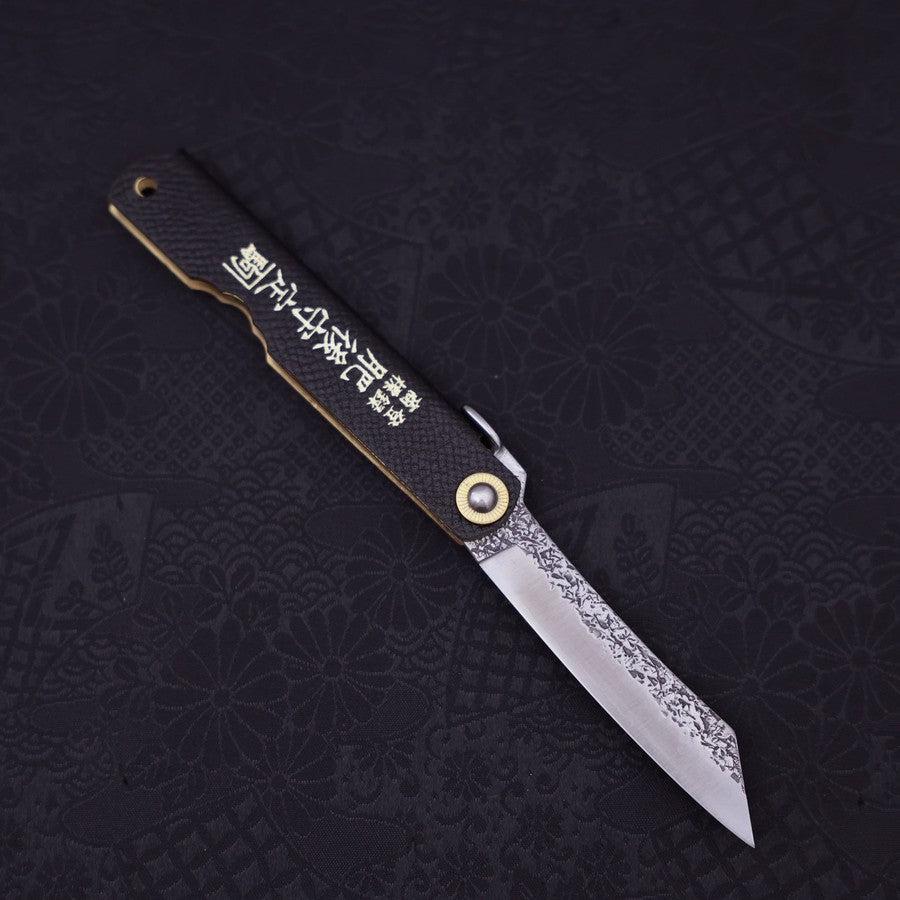 Higonokami VG-10 Tsuchime Black Leather 100mm