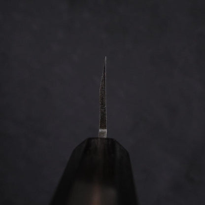 Honesuki Boning Knife Blue Steel #2 Damascus Buffalo Ebony Handle 150mm