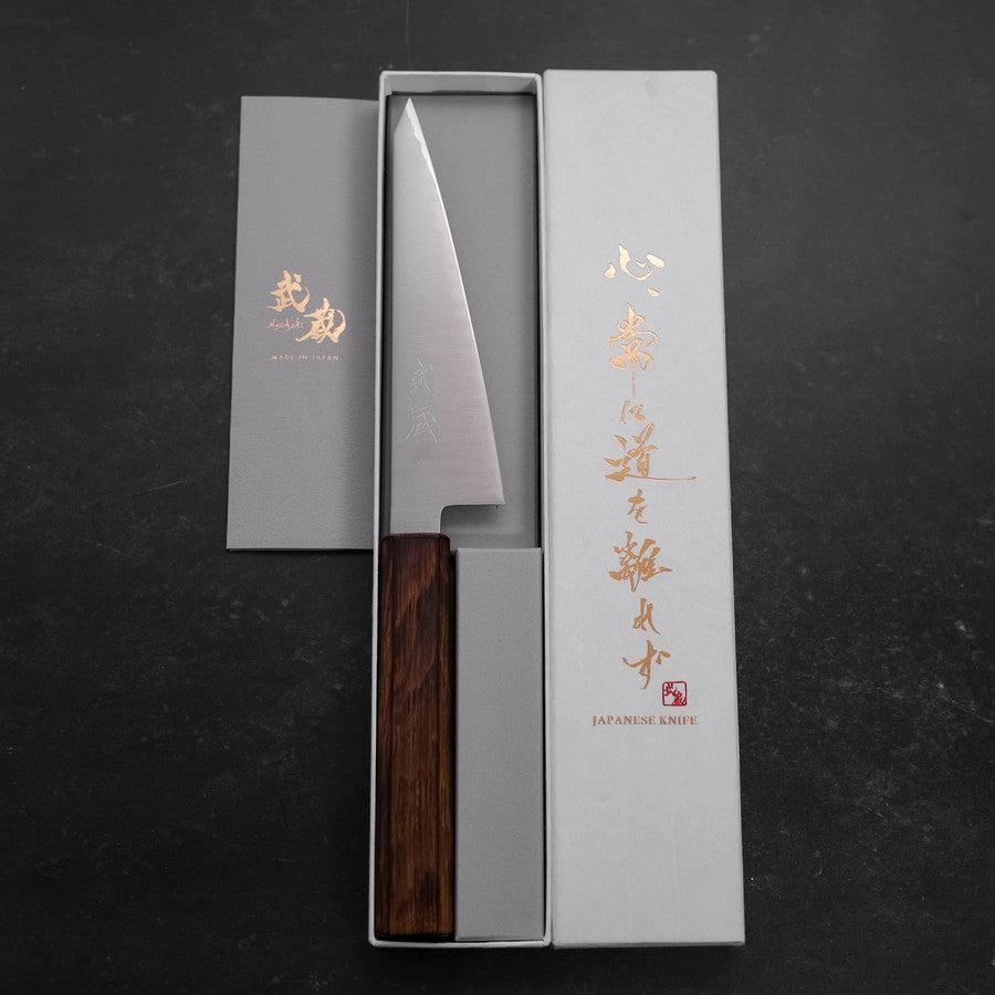 Honesuki Stainless Clad Blue Super Polished Sumi Urushi Handle 150mm
