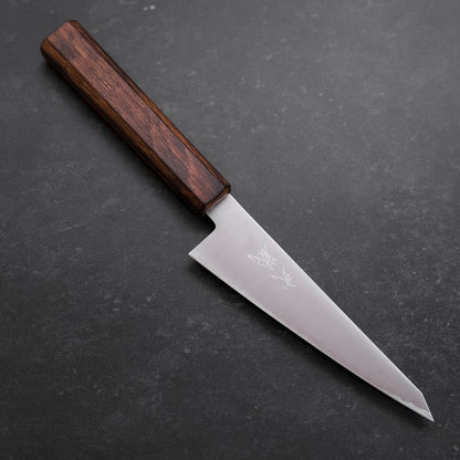 Honesuki Stainless Clad Blue Super Polished Sumi Urushi Handle 150mm