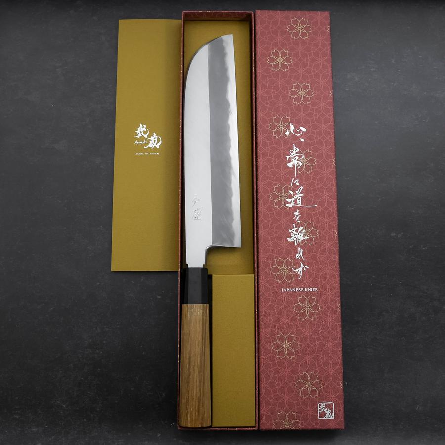 Kama Usuba White Steel #2 Kasumi Buffalo Teak Handle 240mm