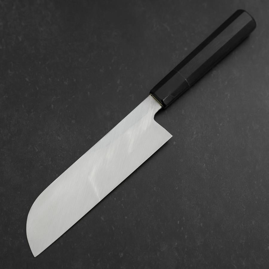 Kama Usuba White Steel #2 Kasumi Chokin Phoenix-Sakura Buffalo Ebony Handle 180mm