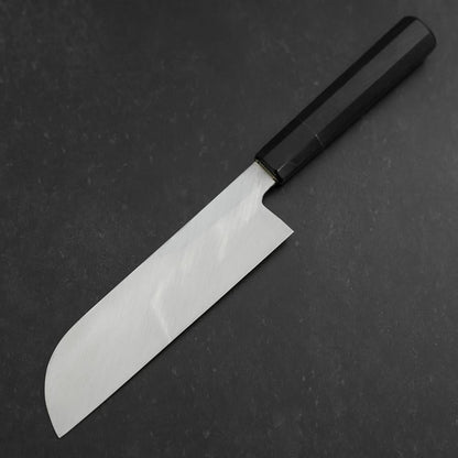 Kama Usuba White Steel #2 Kasumi Chokin Phoenix-Sakura Buffalo Ebony Handle 180mm