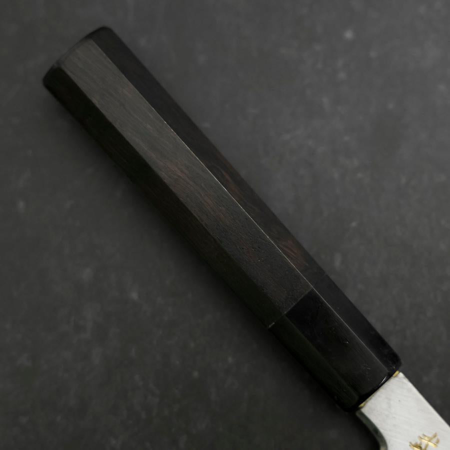 Kama Usuba White Steel #2 Kasumi Chokin Phoenix-Sakura Buffalo Ebony Handle 180mm