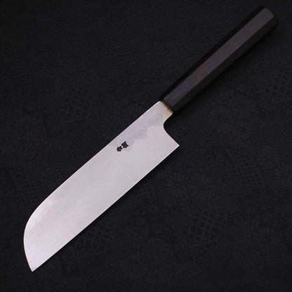 Kama Usuba(Kansai) Blue Steel #2 Suminagashi Buffalo Ebony Handle 180mm