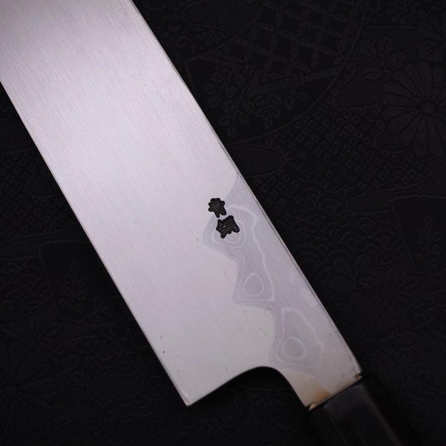 Kama Usuba(Kansai) Blue Steel #2 Suminagashi Buffalo Ebony Handle 180mm