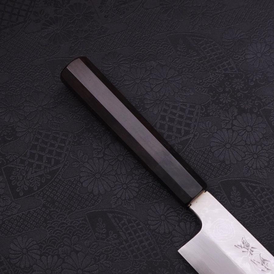 Kama Usuba(Kansai) Blue Steel #2 Suminagashi Buffalo Ebony Handle 180mm