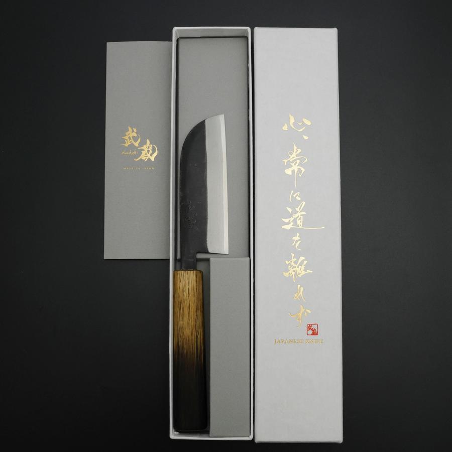 Kawamuki White Steel #1 Kurouchi Yaki Urushi Handle 100mm