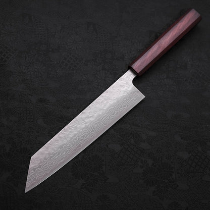 Kiritsuke AUS-10 Nashiji Damascus Purple Urushi Handle 210mm