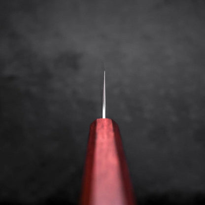 Kiritsuke AUS-10 Nashiji Damascus Purple Urushi Handle 210mm