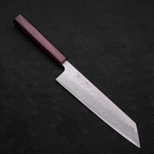 Kiritsuke AUS-10 Nashiji Damascus Purple Urushi Handle 210mm