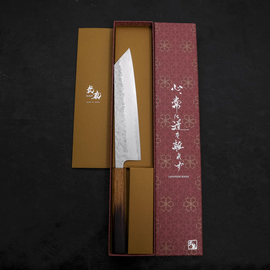 Kiritsuke AUS-10 Nashiji Damascus Yaki Urushi Handle 210mm