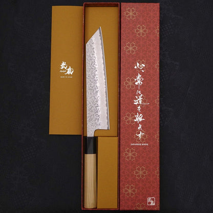 Kiritsuke AUS-10 Tsuchime Damascus Buffalo Magnolia Handle 210mm