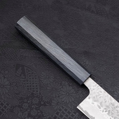 Kiritsuke AUS-10 Tsuchime Damascus Dark-Blue Urushi Handle 210mm