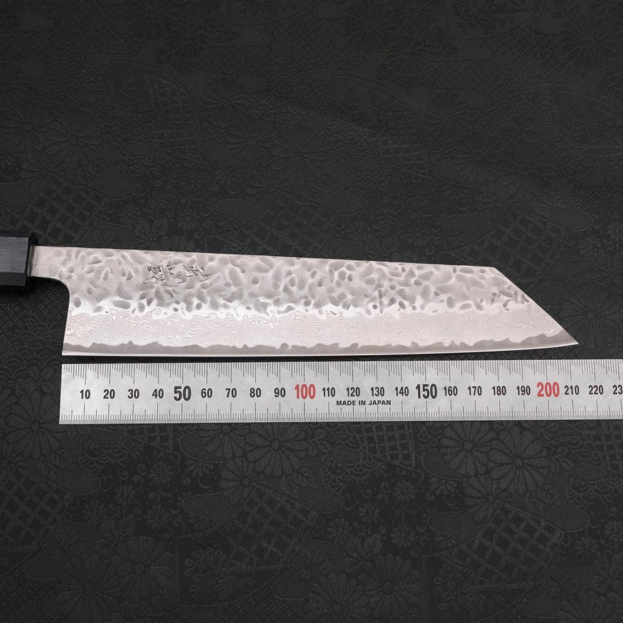 Kiritsuke AUS-10 Tsuchime Damascus Dark-Blue Urushi Handle 210mm