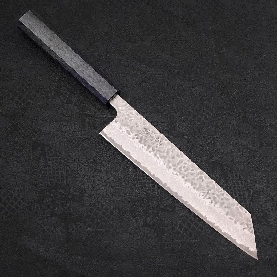 Kiritsuke AUS-10 Tsuchime Damascus Dark-Blue Urushi Handle 210mm