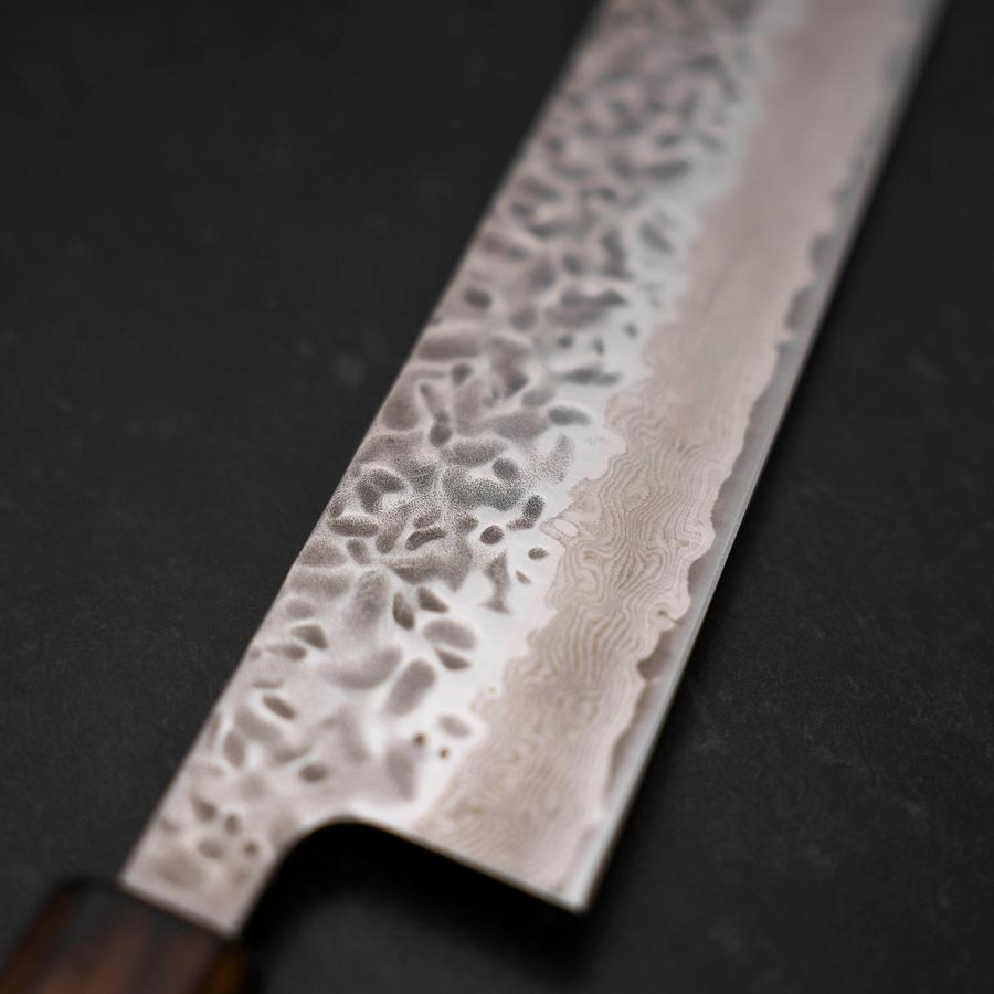Kiritsuke AUS-10 Tsuchime Damascus Sumi Urushi Handle 210mm
