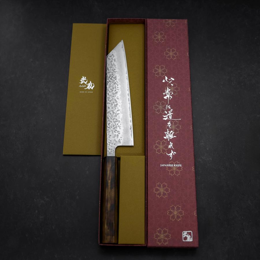 Kiritsuke AUS-10 Tsuchime Damascus Sumi Urushi Handle 210mm