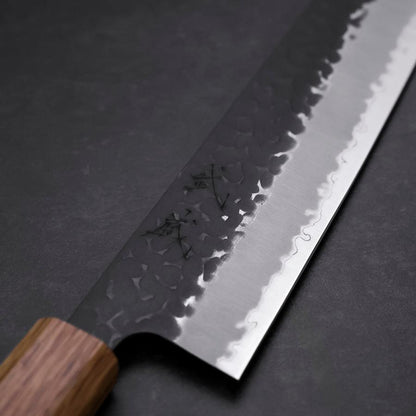 Kiritsuke Blue Super Kurouchi Tsuchime Oak Handle 210mm