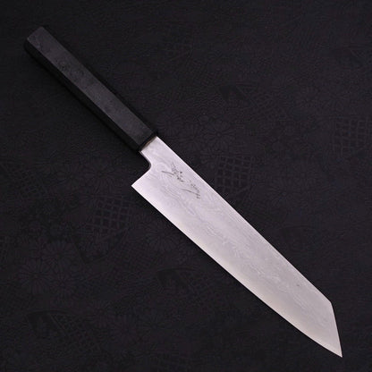 Kiritsuke Blue Steel #1 Suminagashi Black Ishime Handle 200mm