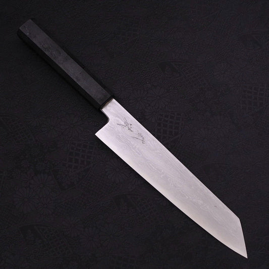 Kiritsuke Blue Steel #1 Suminagashi Black Ishime Handle 200mm