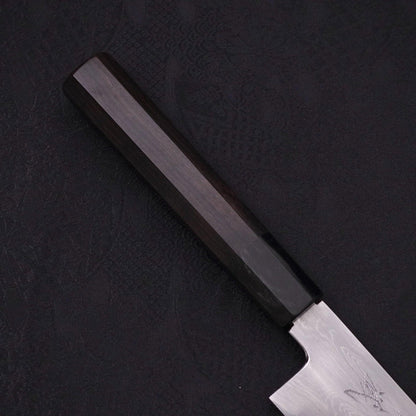 Kiritsuke Blue Steel #1 Suminagashi Buffalo Ebony Handle 200mm
