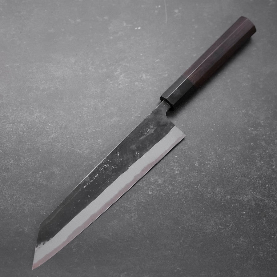 Kiritsuke Blue Steel #2 Kurouchi Buffalo Ebony Handle 210mm