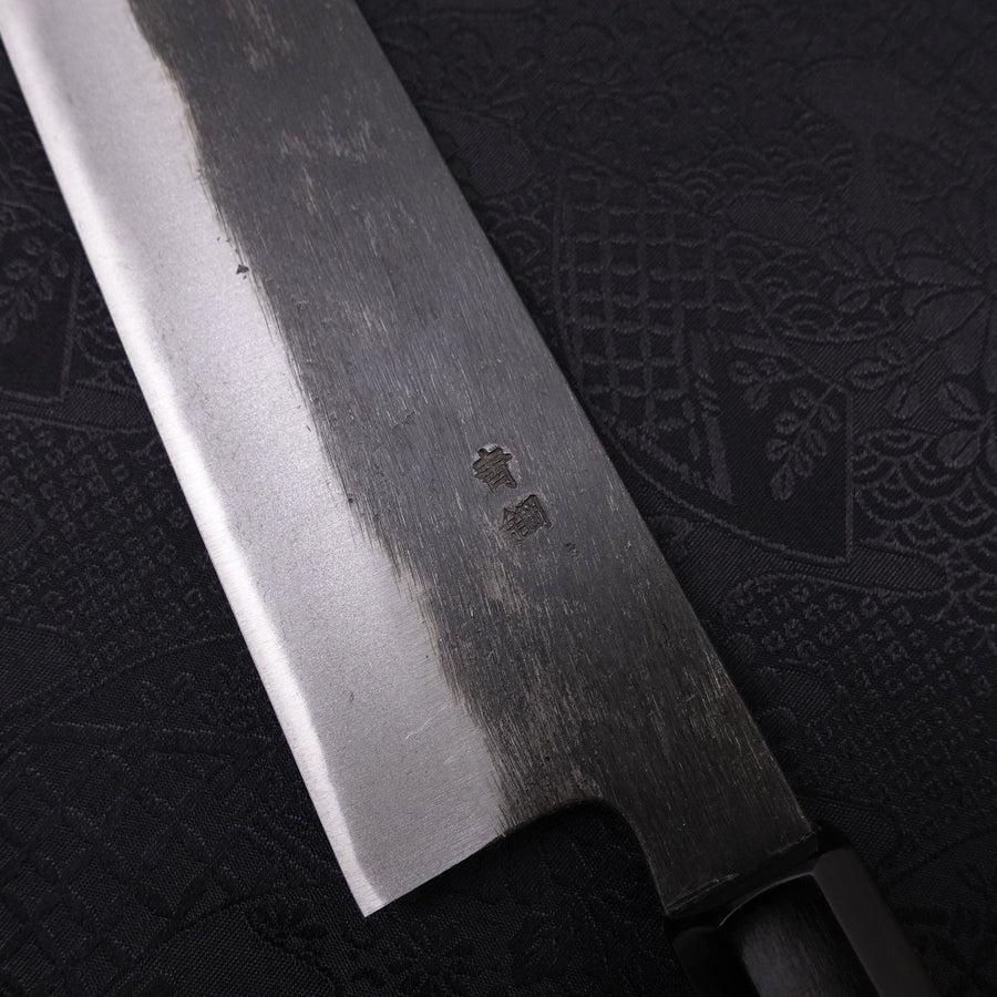 Kiritsuke Blue Steel #2 Kurouchi Chokin Dragon Buffalo Ebony Handle 210mm