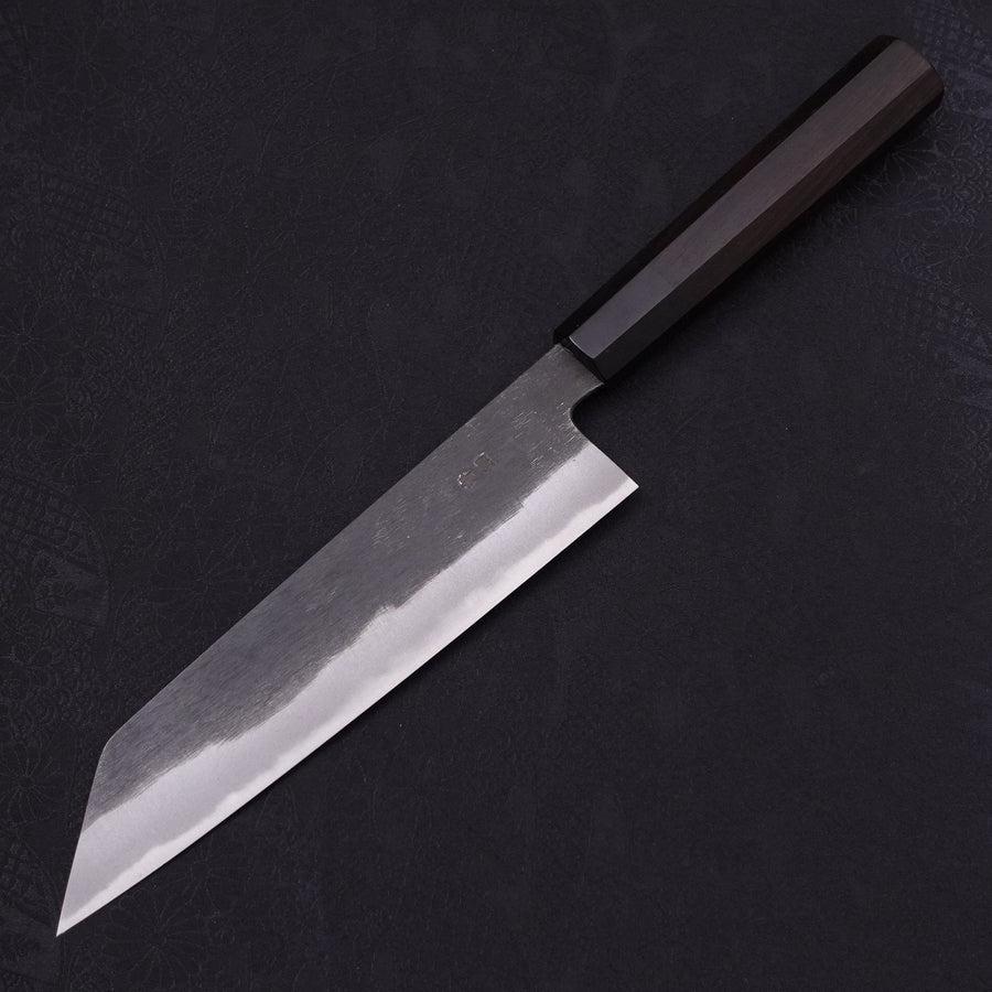 Kiritsuke Blue Steel #2 Kurouchi Chokin Tiger-Bamboo Buffalo Ebony Handle 210mm
