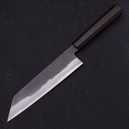 Kiritsuke Blue Steel #2 Kurouchi Chokin Tiger-Bamboo Buffalo Ebony Handle 210mm