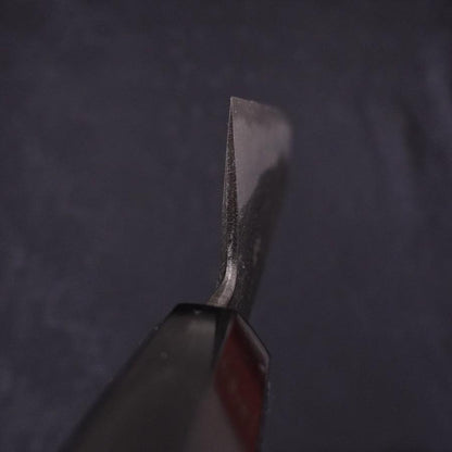 Kiritsuke Blue Steel #2 Kurouchi Chokin Tiger-Bamboo Buffalo Ebony Handle 210mm