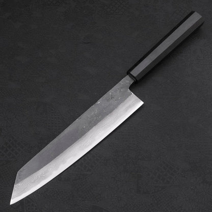 Kiritsuke Blue Steel #2 Kurouchi Damascus Buffalo Ebony Handle 210mm