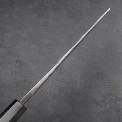 Kiritsuke Blue Steel #2 Kurouchi Damascus Buffalo Ebony Handle 210mm