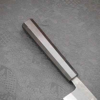 Kiritsuke Blue Steel #2 Kurouchi Damascus Buffalo Ebony Handle 210mm