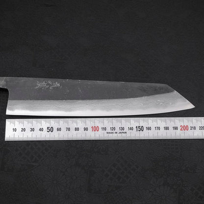 Kiritsuke Blue Steel #2 Kurouchi Damascus Buffalo Ebony Handle 210mm
