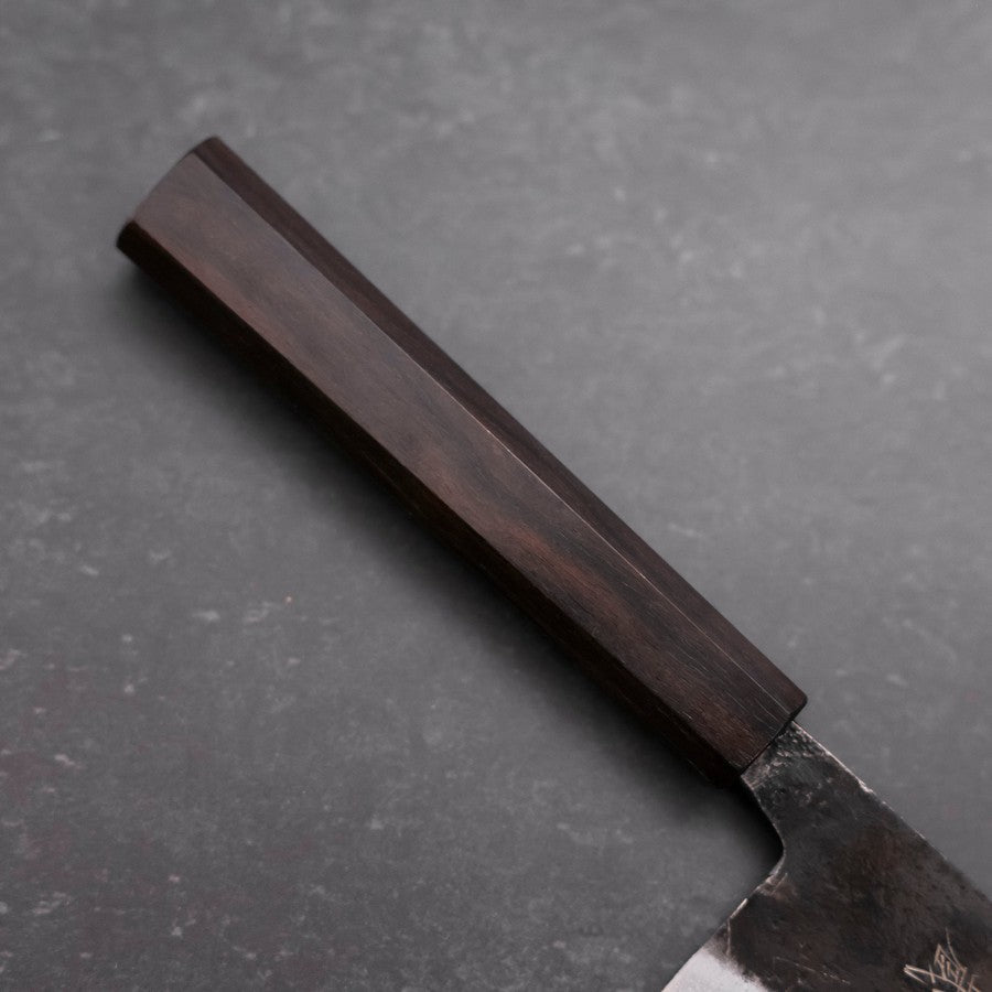 Kiritsuke Blue Steel #2 Kurouchi Ebony Handle 210mm