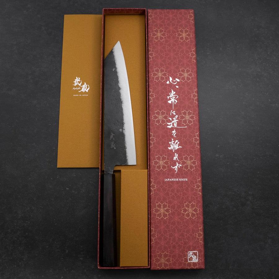 Kiritsuke Blue Steel #2 Kurouchi Ebony Handle 210mm