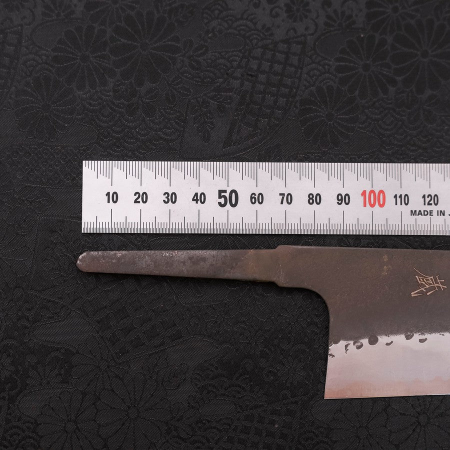 Kiritsuke Blue Steel #2 Stainless Clad Kurouchi Damascus 210mm